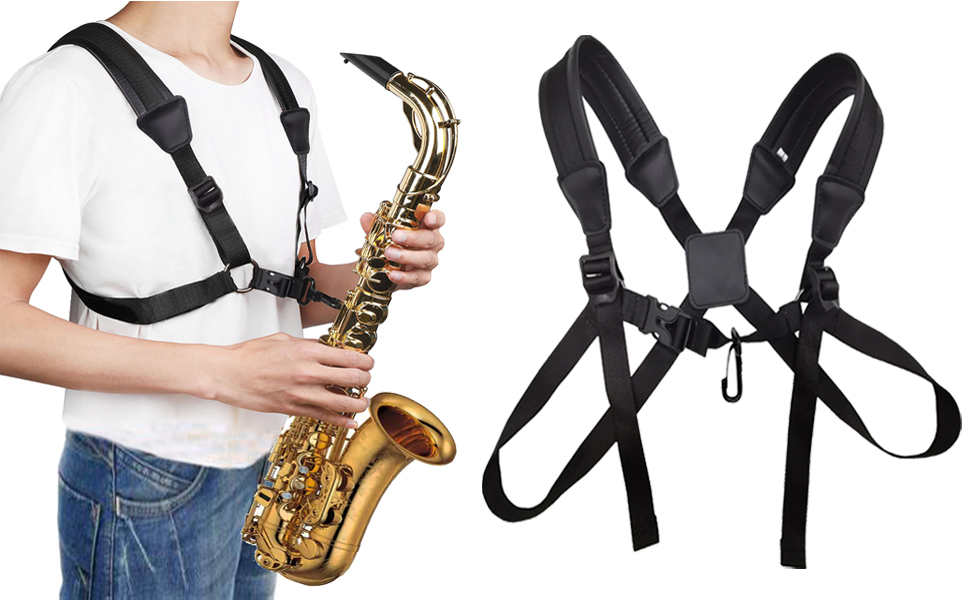 Xinlinke Saxophone Harness Sax Strap No Stress on Neck Soft
