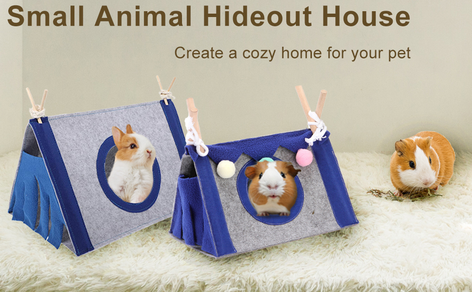 VERTUPET Guinea Pig Hideaway Bed House Small Animal Hideout, Sturdy