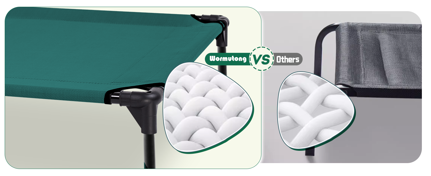 dog cots bed with high density teslin mat for large dogs