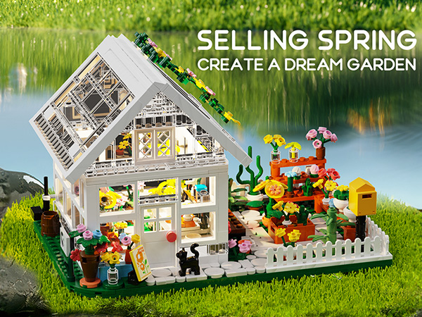 FULL HOUSE フルハウス Amazon.com: LEGPS YYDS Flower House Building Mini Set with LED