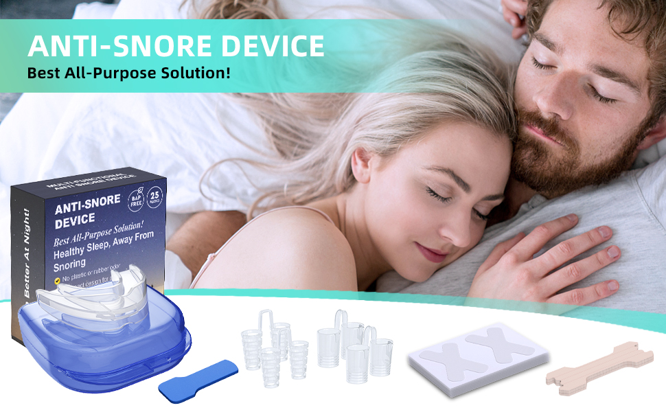 Anti Snoring Devices, 25 Packs Anti Snoring Solution, 5 Ways Snore