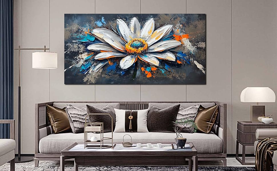 Colorful Wall Art Flower Canvas Wall Decor 