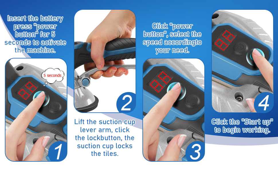 Tile Vibration Leveling Machine for Makita 18V Max Battery, Tile