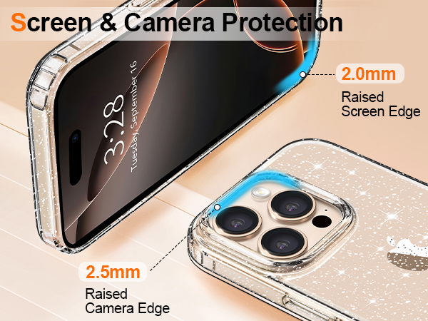 iPhoneアクセサリー hage Amazon.com: JETech Glitter Case for iPhone 16 6.1-Inch
