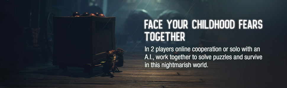 Text reads: 'FACE YOUR CHILDHOOD FEARS TOGETHER' displayed on dark background.