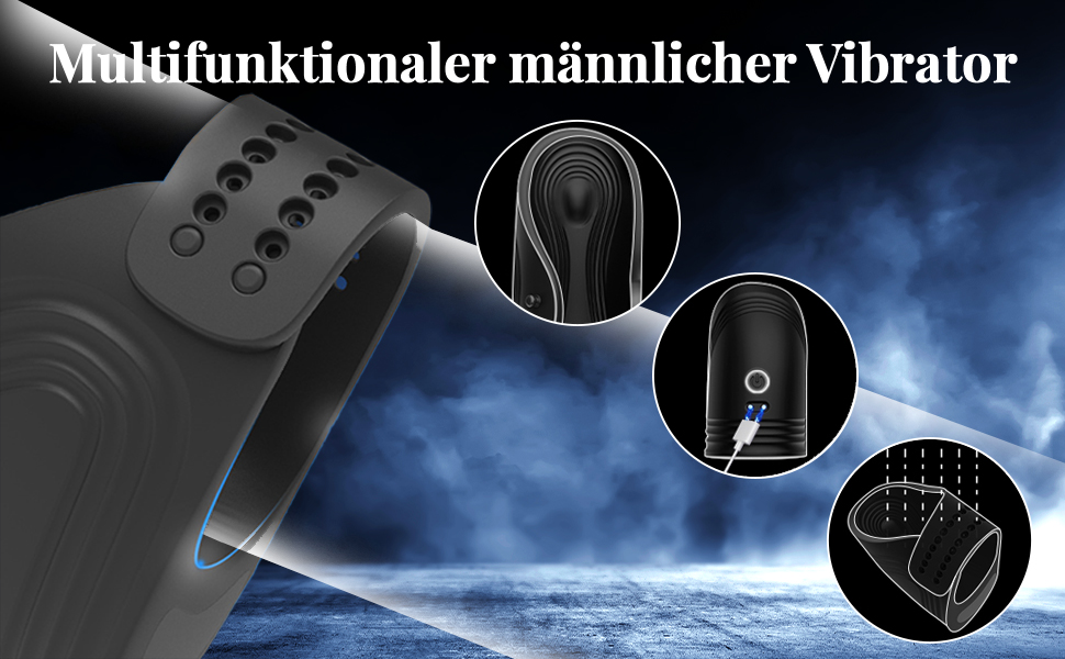 Elektrische Penis Trainer Vibrator Masturbator mit 7 kraftvollen Vibrationen