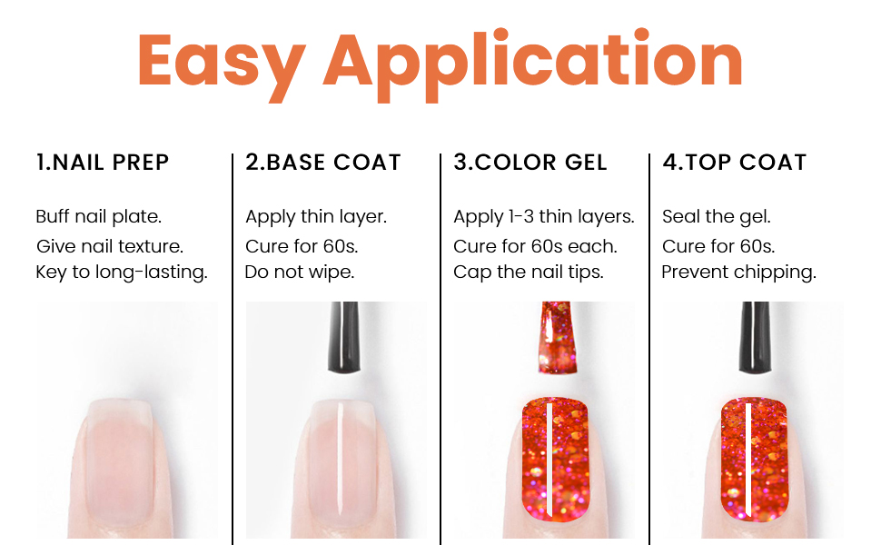 Pink Glitter Gel Nail Polish