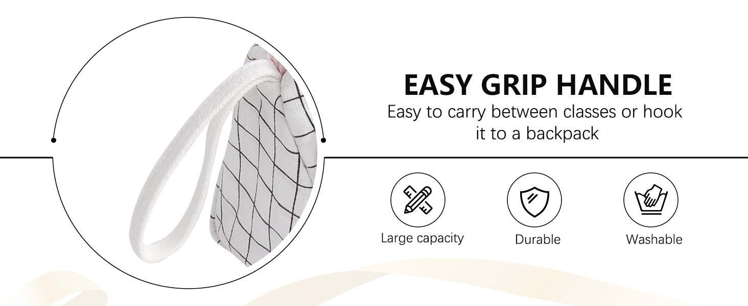 Mokani Large Capacity Pencil Case Organizer, Canvas Pen Pencil Pouch