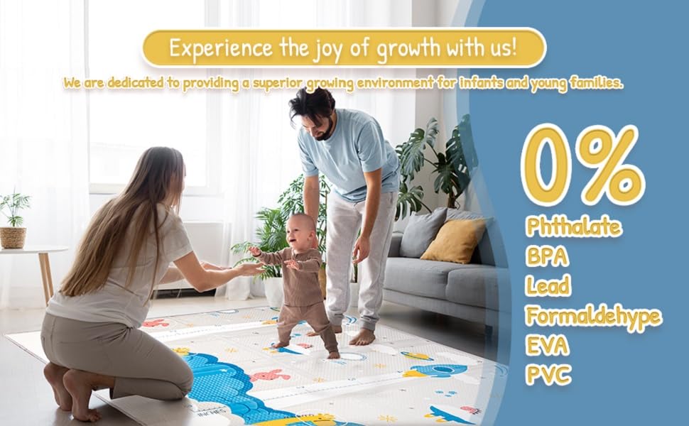 Joypony Baby Play Mat 79" X 71",Extra Large Foldable Play