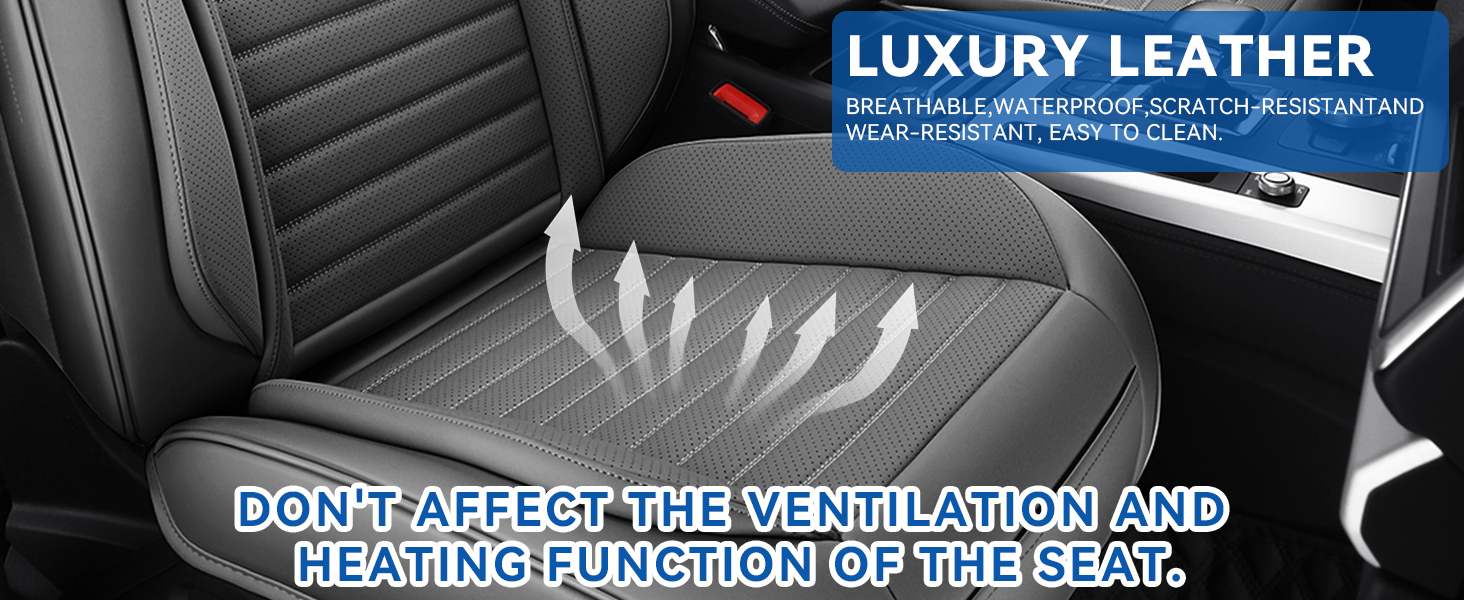 Car Seat Covers Front Seats, Luxury Nappa Leather Seat