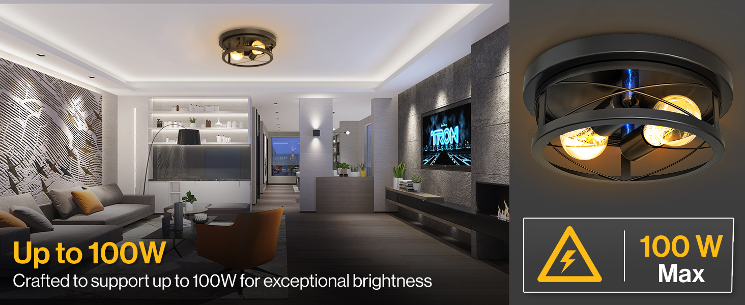 2-Bulb Ceiling Light