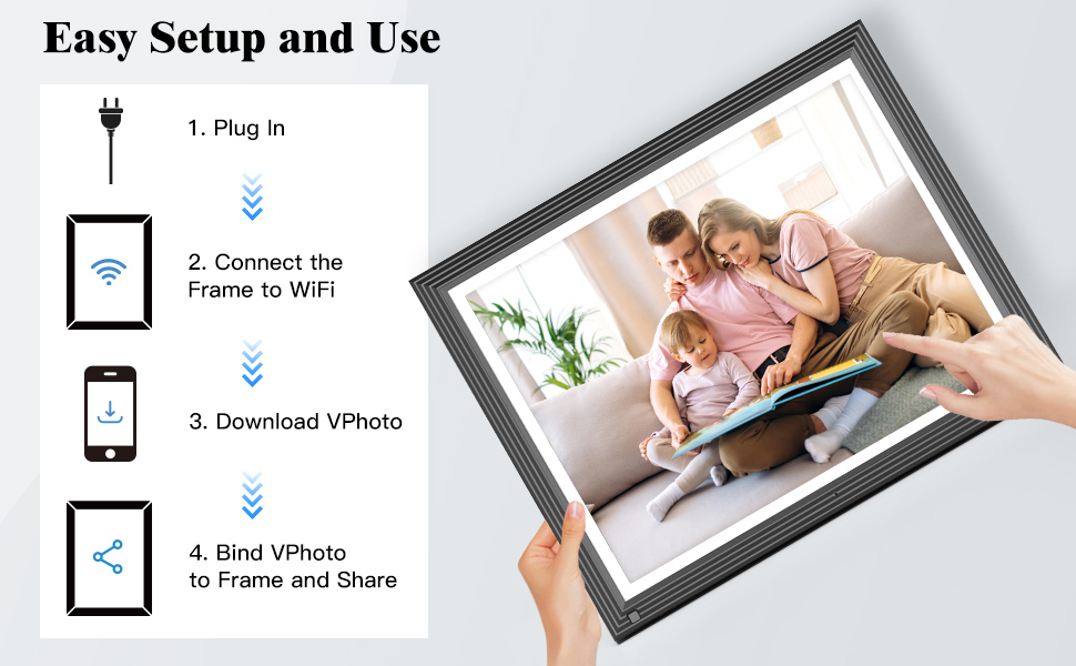 WiFi Digital Picture Frame 15Inch Digital Photo Frame