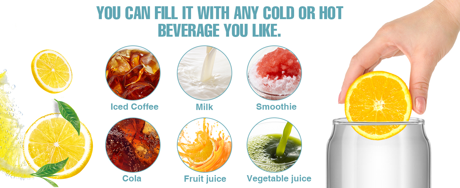 Ruckace 16 OZ Glass Cups with Bamboo Lids and Straws 2 Pack