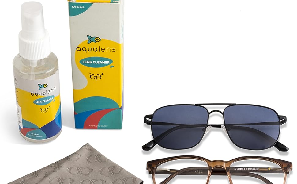 AQUALENS CONTACT LENSES Spectacle lens cleaner 100 ML, Quick Drying