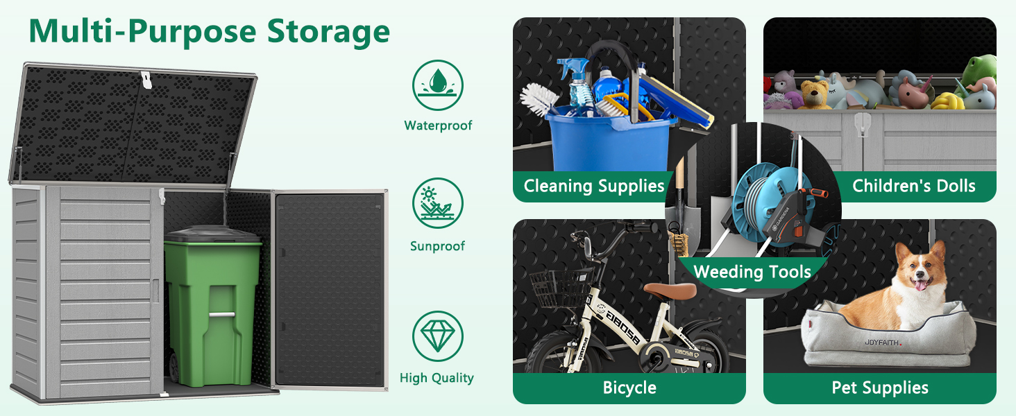 outdoor storage shed with floor