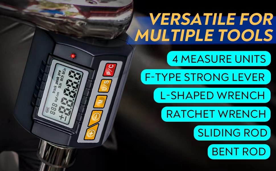 ArshTool Digital Torque Wrench Adapter 1/2, 3/8'', 1/4'' (Torque Range