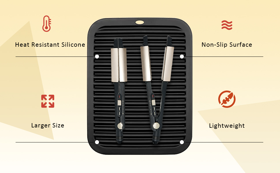 curling iron mat