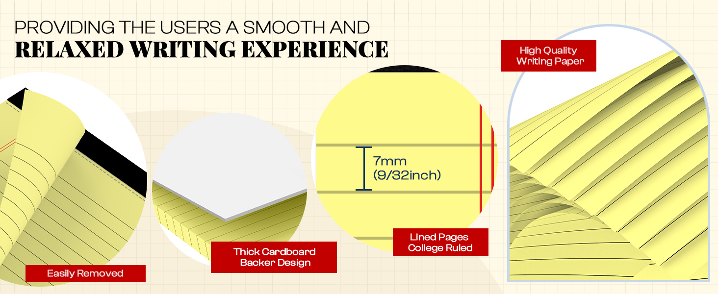 Small Legal Pads 5x8 Yellow 10 Pack Small Note Pads 5x8