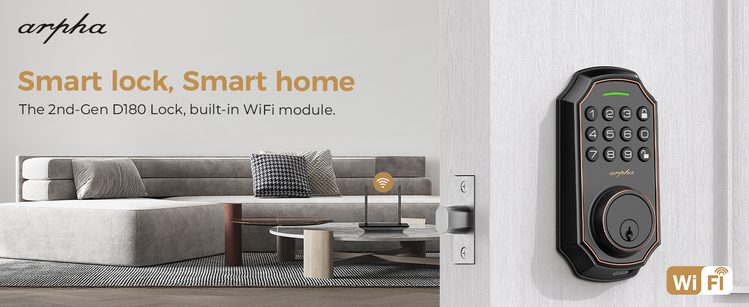 ARPHA D180W KEYLESS ENTRY DOOR LOCK