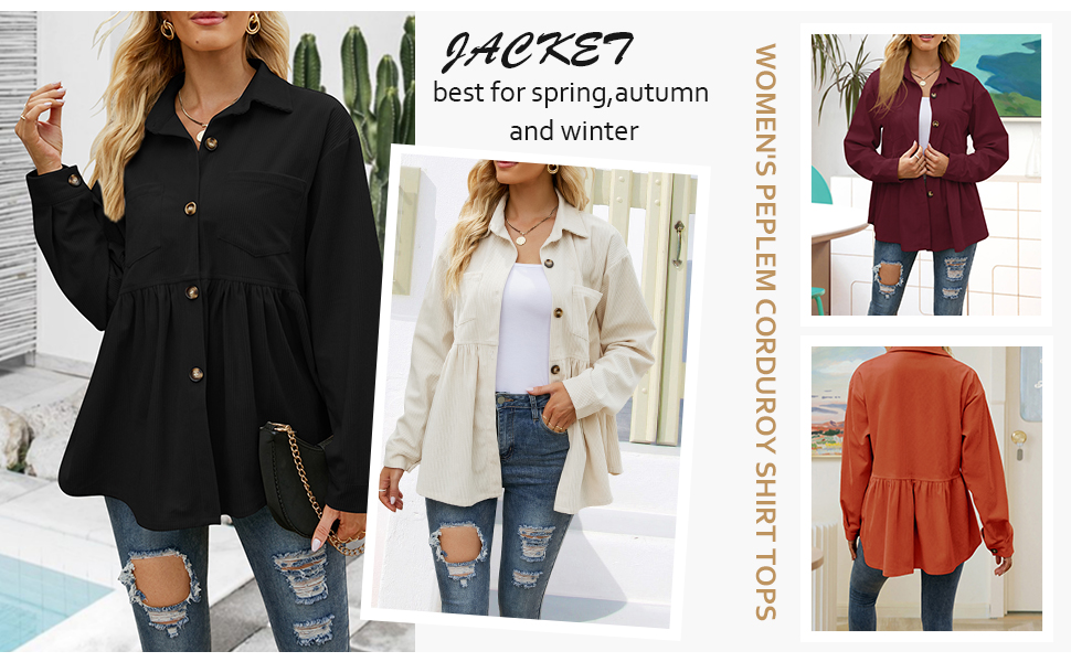 ジャケット・アウター Alumu. melton peplum button tops Alumu melton peplum button tops アウター 秋