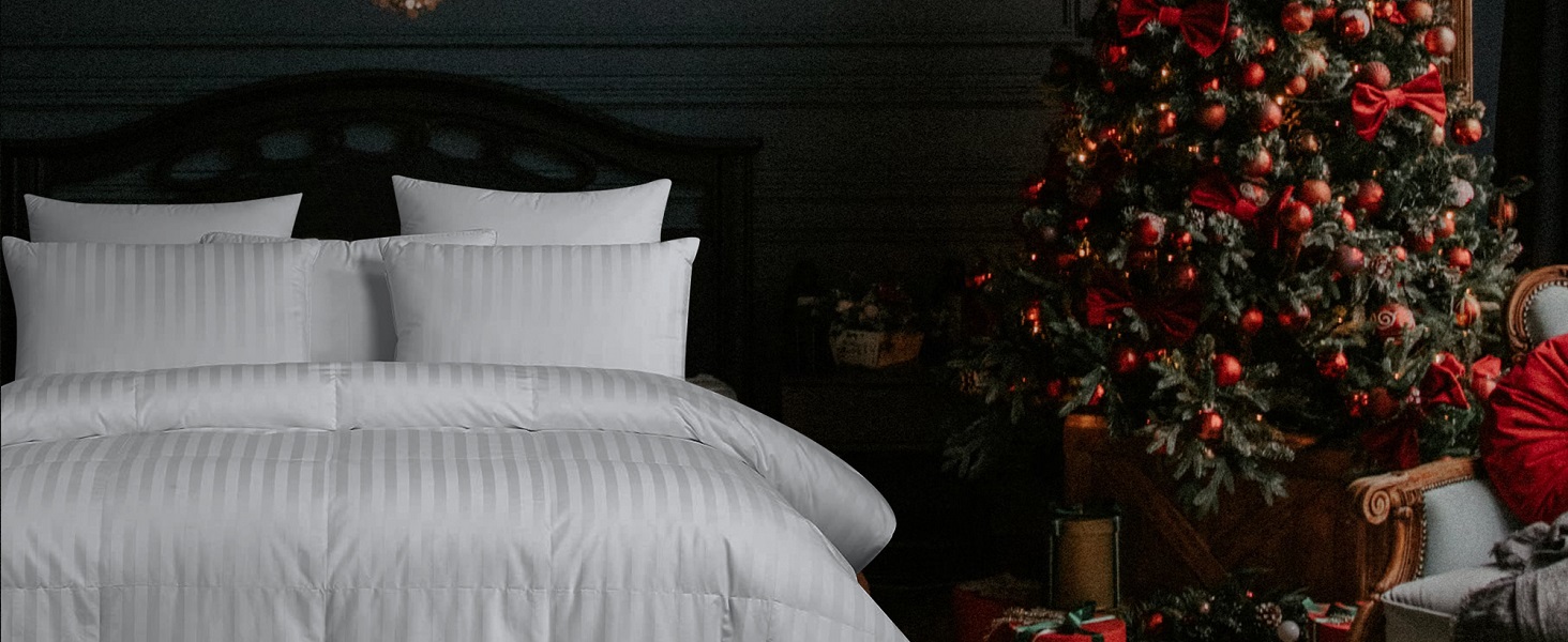 Hotel Grand Fluffy Feather Down Pillow 100% Cotton Queen Size Pillow Set of 2 Pa... 8 Hotel Grand Pillows