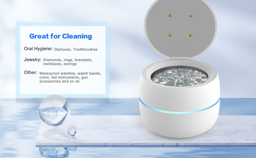 Ultrasonic + UV Retainer Denture Cleaner Sterilizer Cleaner Machine