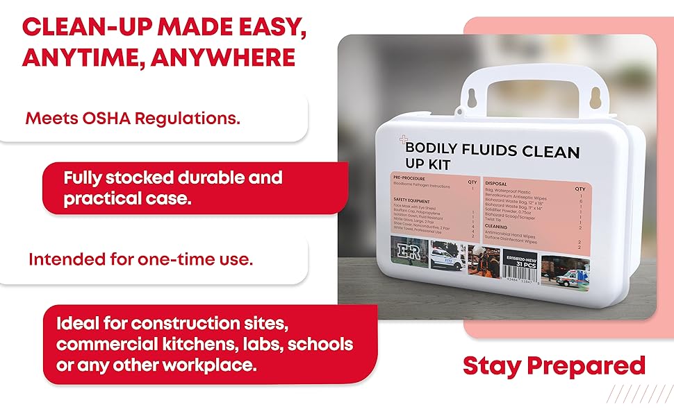 Bodily Fluids Clean Up Kit clean up made easy