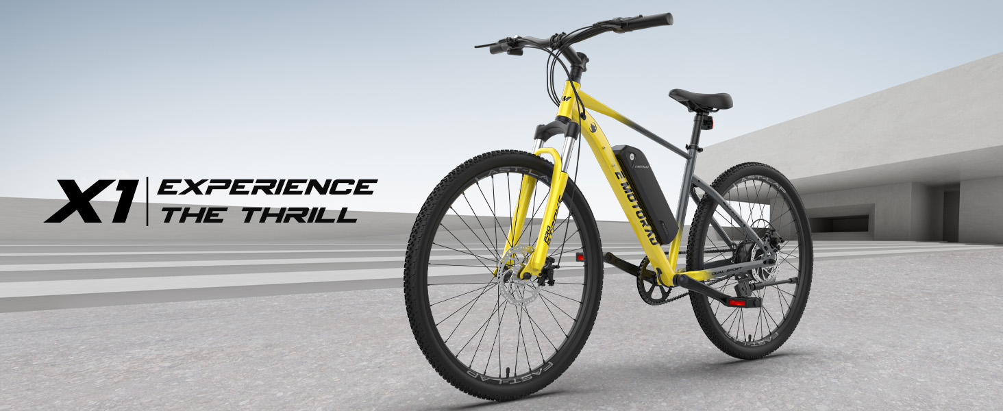 EMotorad X1 Mountain Electric Cycle (18" Frame, 7.65Ah LiIon Removable
