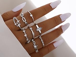 CZ silver rings