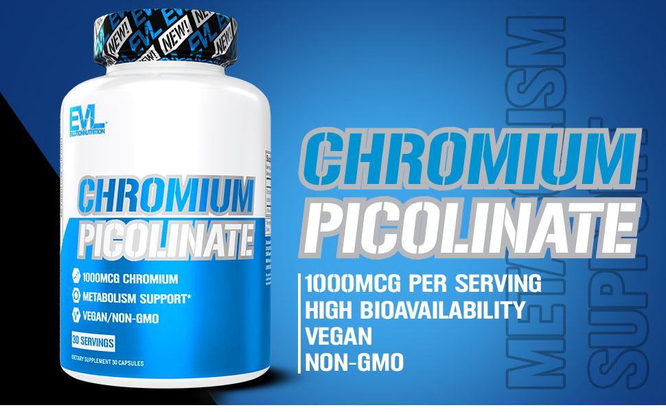 Chromium Picolinate 1000mcg Mineral Supplement High