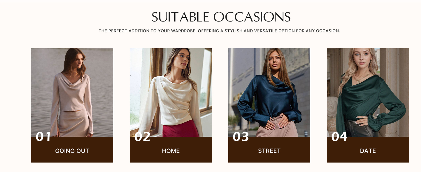 Womens Tops 2025 spring summer Formal Cowl Neck Shirts Long Sleeve Teacher Clothes Office Business