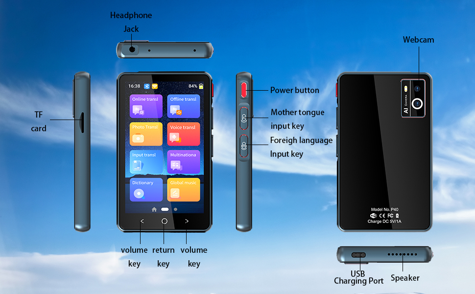 Language Translator Device No WiFi Needed, TwoWay AI