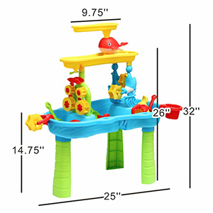 Trimate Toddler Sensory Sand and Water 3 Tier Table with Chair | Indoor & Outdoor