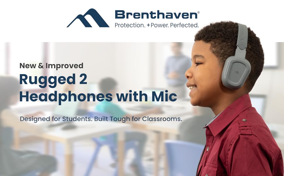 Amazon.com: Brenthaven Wired Headphones with Mic | 3.5 mm