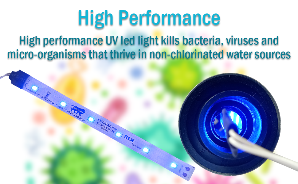 Letino UV Set with Clamps UV Chamber (Heavy Aluminium Barrel), UV LED