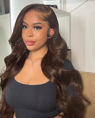 chocolate brown lace front wig human hair