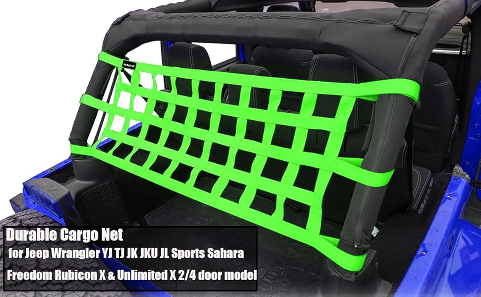 Cargo Net for Jeep Wrangler YJ TJ JK JL,Cargo Cover Net for