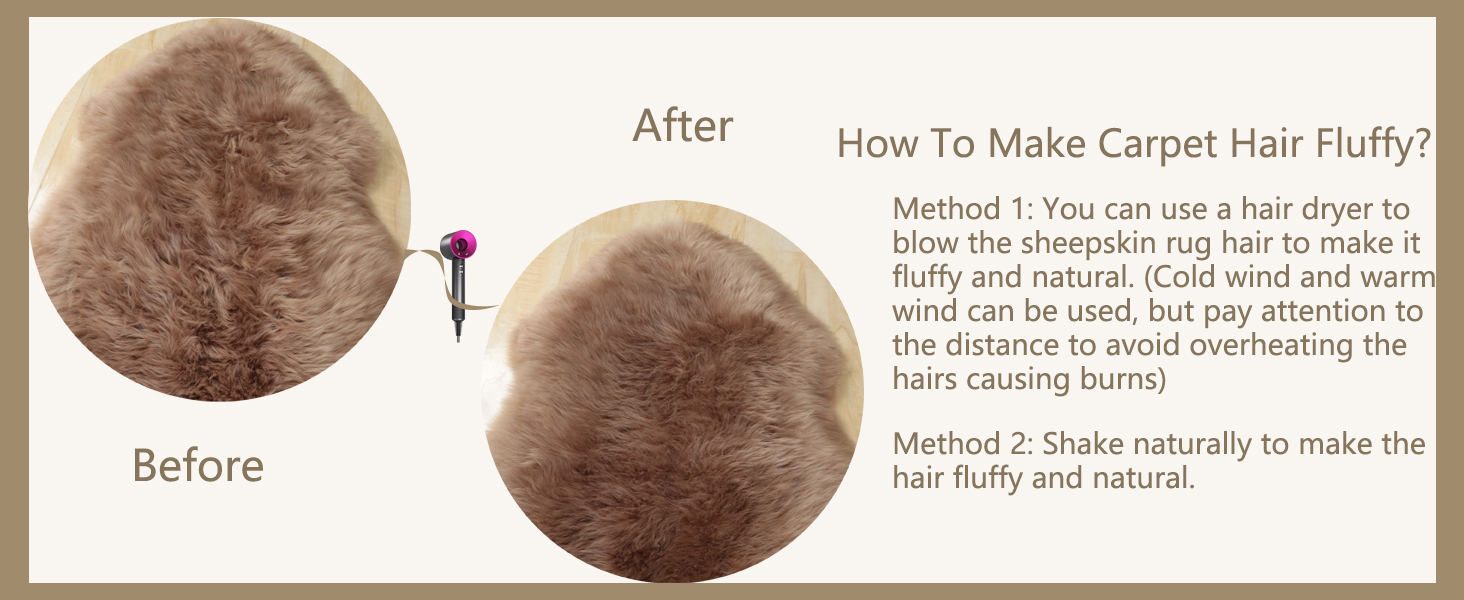 real brown sheepskin rug