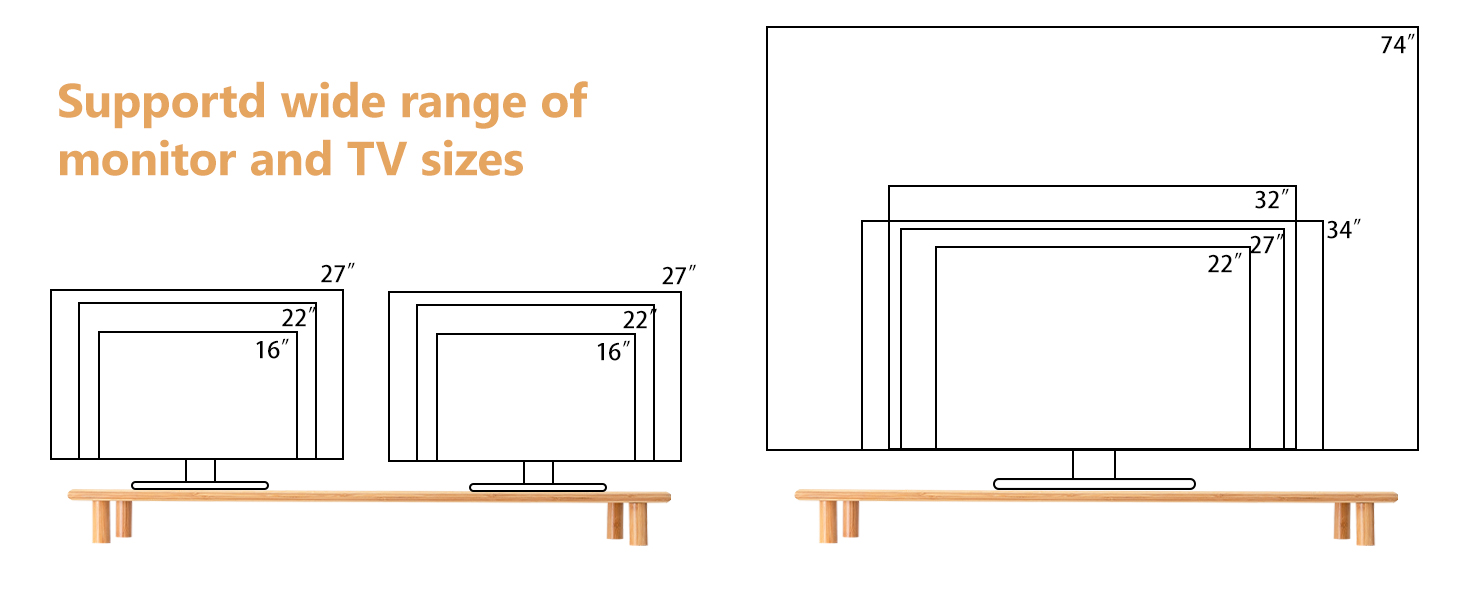 bamboo monitor stand riser