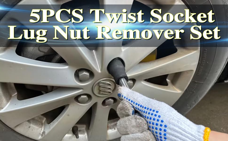 SPEEDWOX 1/2 Inch Drive Impact Lug Nut Socket 5Pcs Lug Nut