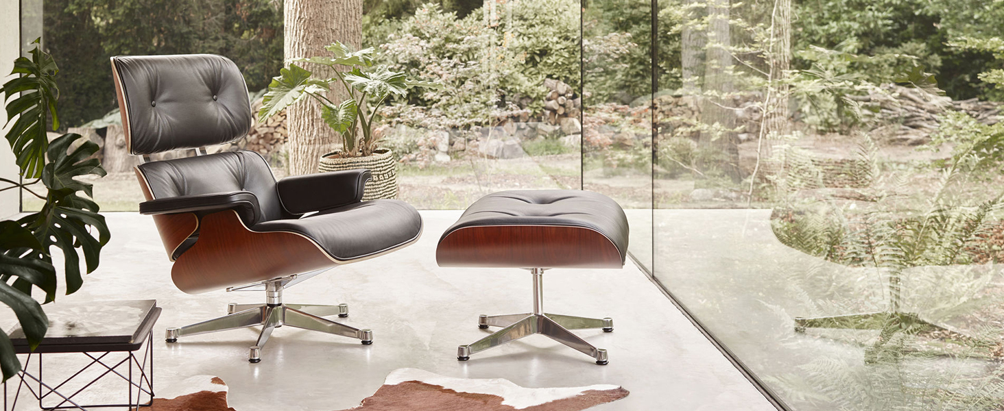 lounge chair and ottoman