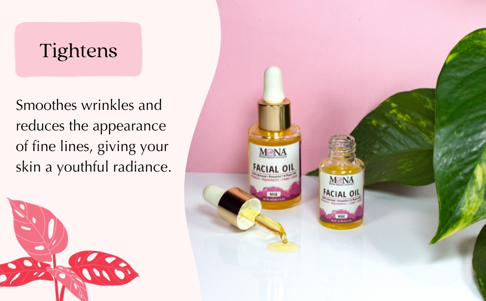 Tightens. Smooth wrinkles and reduce fine lines. give your skin youthful radience