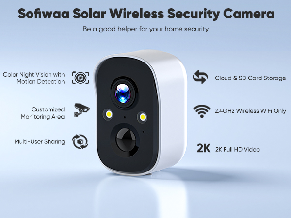 Amazon.com : Sofiwaa Security Cameras Wireless Outdoor, 2K