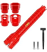 ZHMEINA 14 in 1 Multifunctional Sink Wrench, Under Sink Wrench Faucet Tool, Kitchen Drain Tub Rem...
