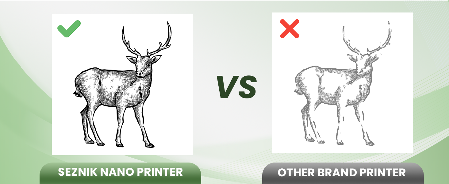 304 DPI high-resolution printing – clear, sharp grayscale prints for text and photos