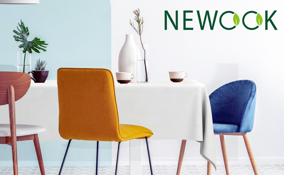 NEWOOK White Paper Tablecloths Disposable for Rectangle