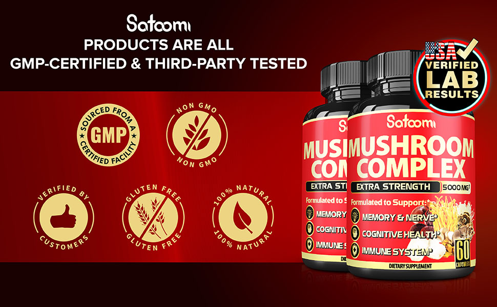 Mushroom Complex 60 capsules, 2 pack, 5000 mg