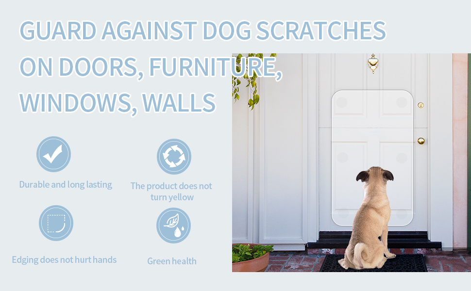 PATAPLUS Door Protector from Dog Scratching, Heavy Duty Flexible Door Cover Scratch