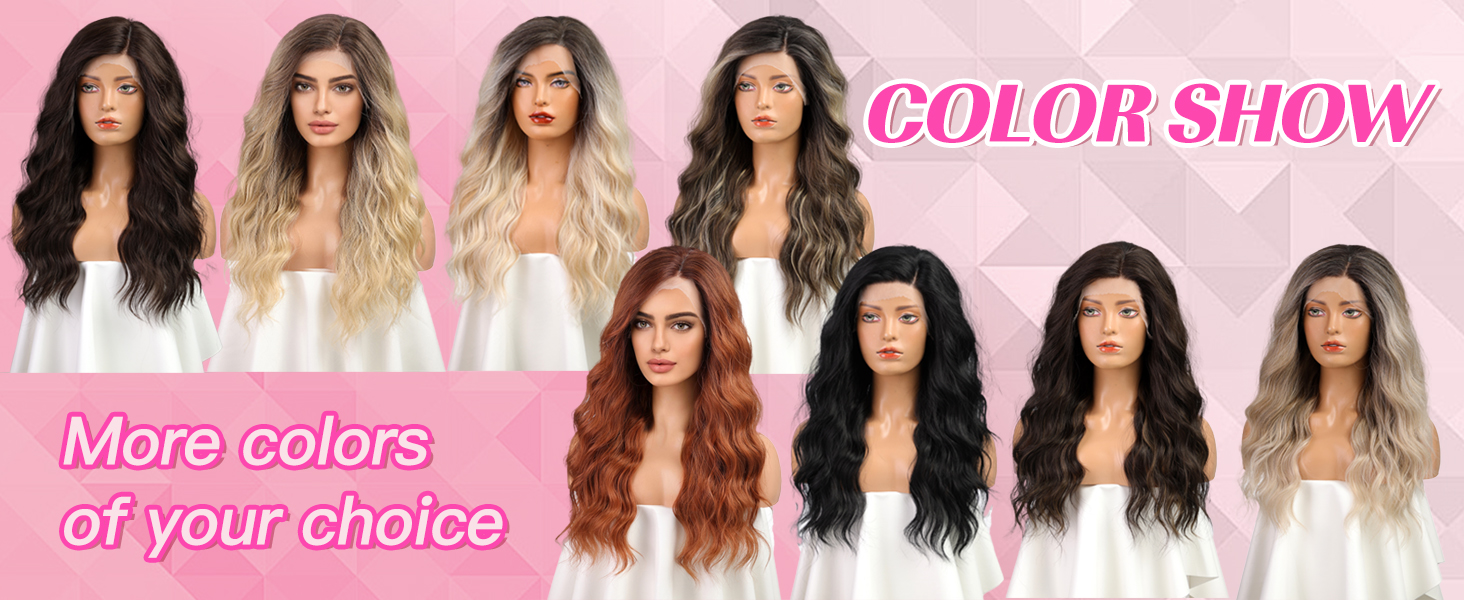 wigs,13×4,HD lace front wigs,Ombre Blonde wig,long curly wigs，Side Part，wigs for human，Halloween wig