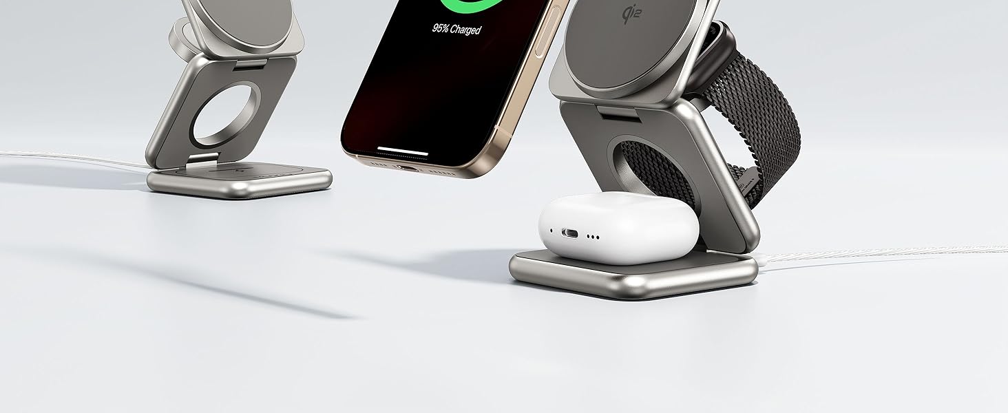 iphone qi2 3 in 1 foldable wireless charging station qi2 charger iphone 16 15 14 charging station